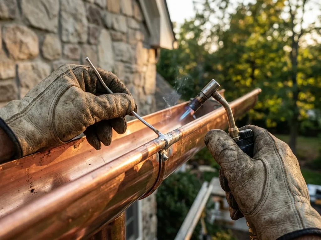 Copper Gutter Repair